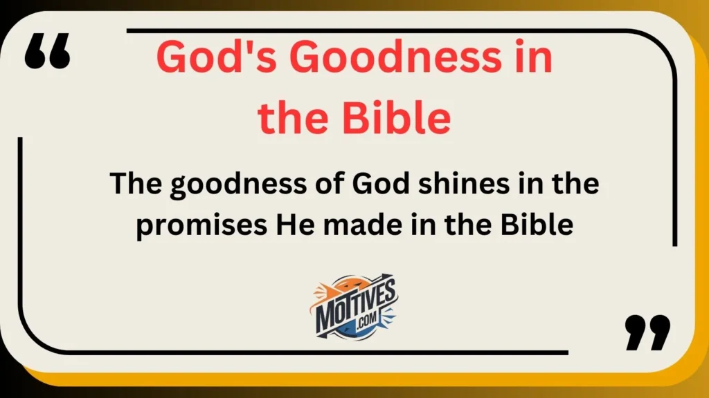 God's Goodness in the Bible