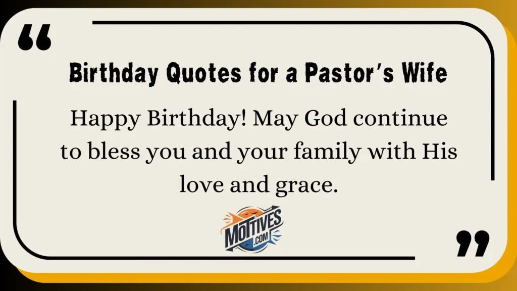 Birthday Quotes for a Pastor’s Wife