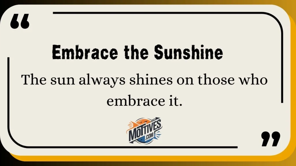 Embrace the Sunshine