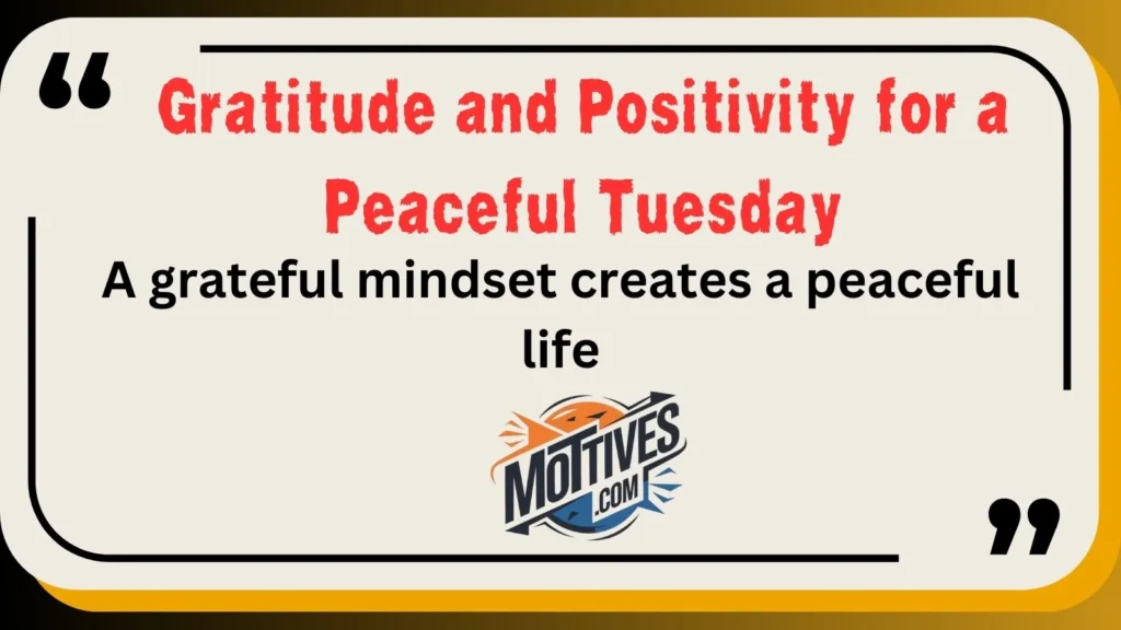 Gratitude and Positivity for a Peaceful Tuesday