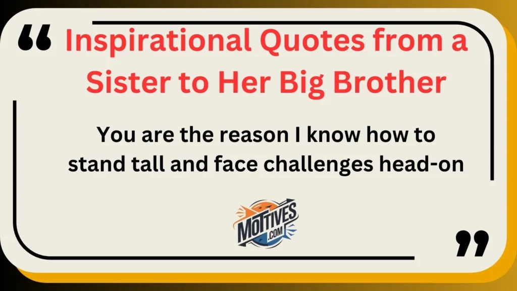 Inspirational Quotes from a Sister to Her Big Brother