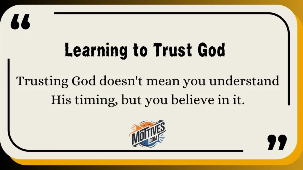 Learning to Trust God